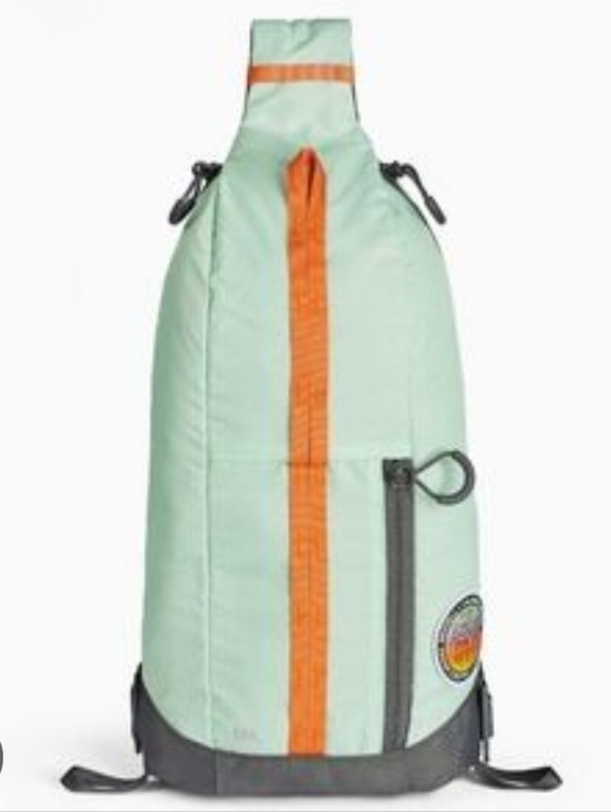 Merrell Handbags - Merrell X Unlikely Hikers 8L Mint Green Sling Backpack with Orange Accent